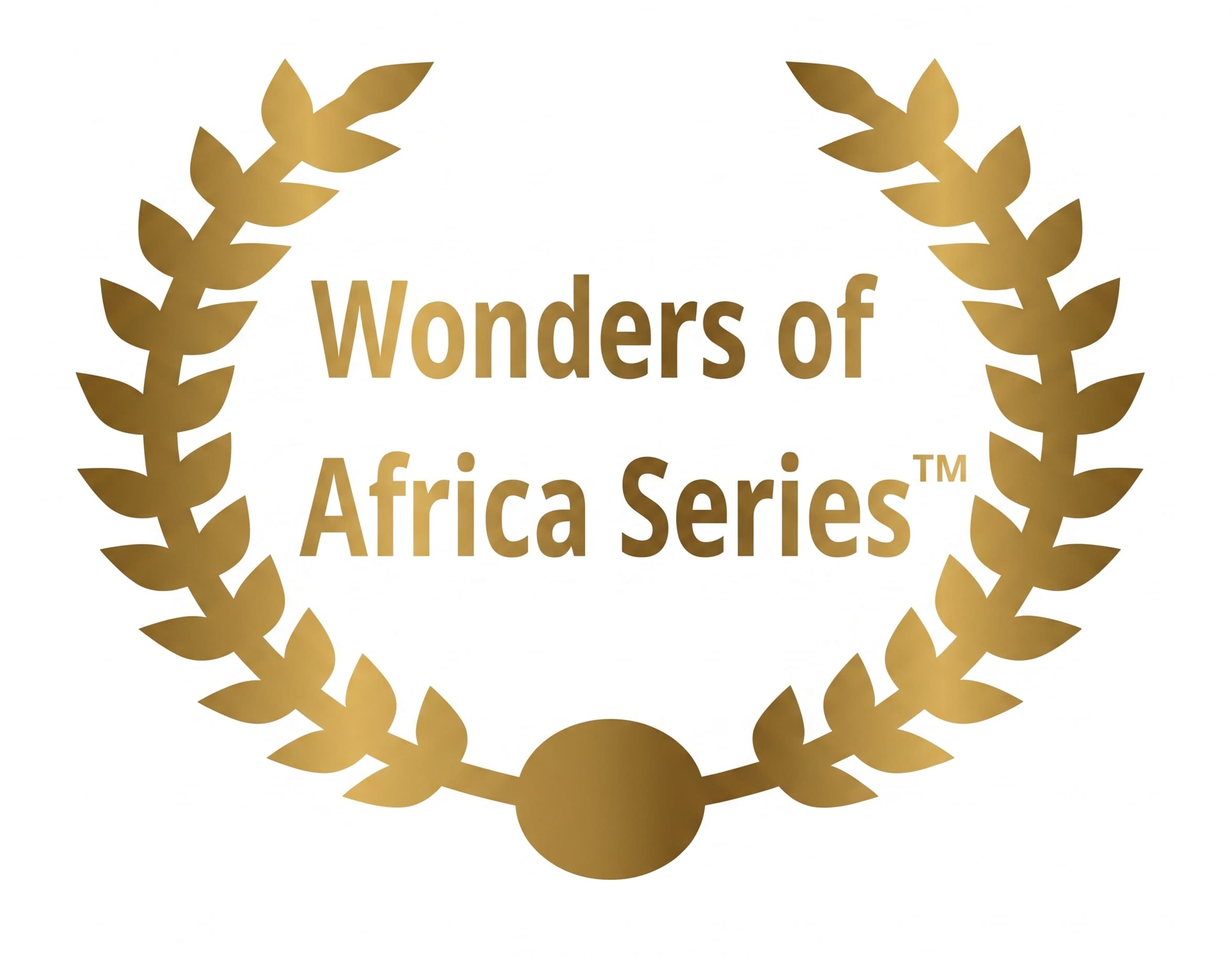 Premium Savannah Gold trademarked emblem for the Wonders of Africa series, a publishing branch of Zuri Atlas Labs
