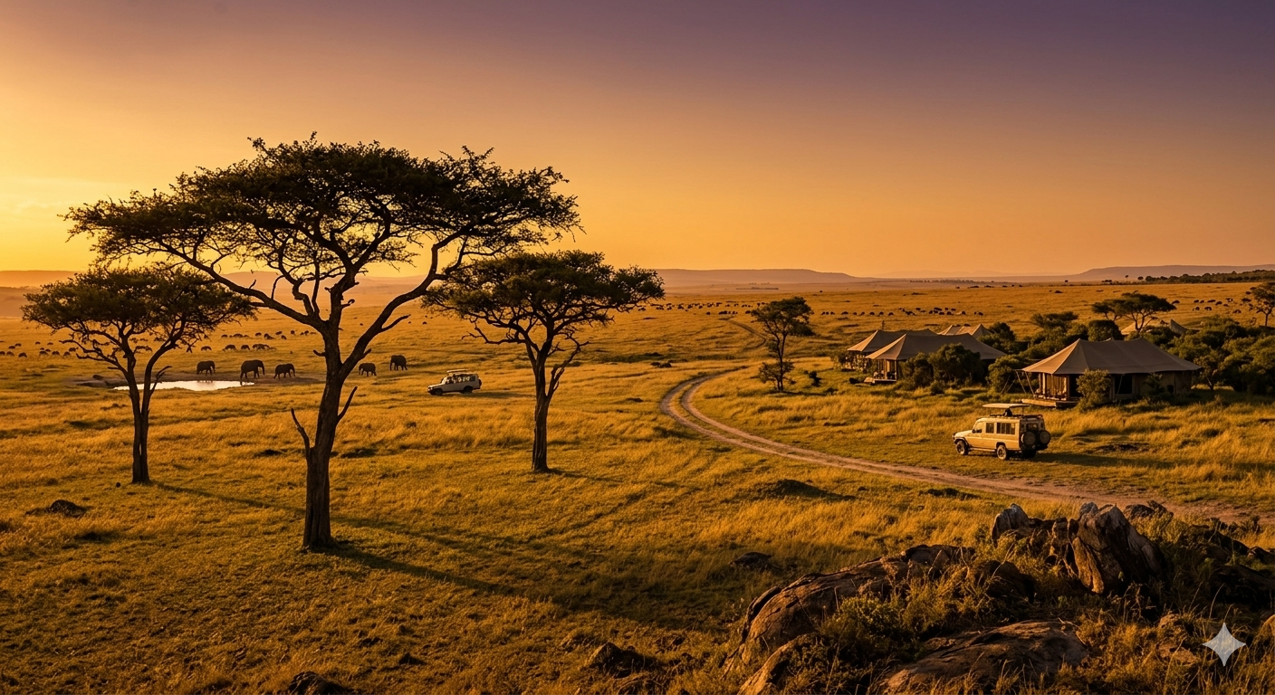 Maasai Mara sunset landscape Zuri Atlas."